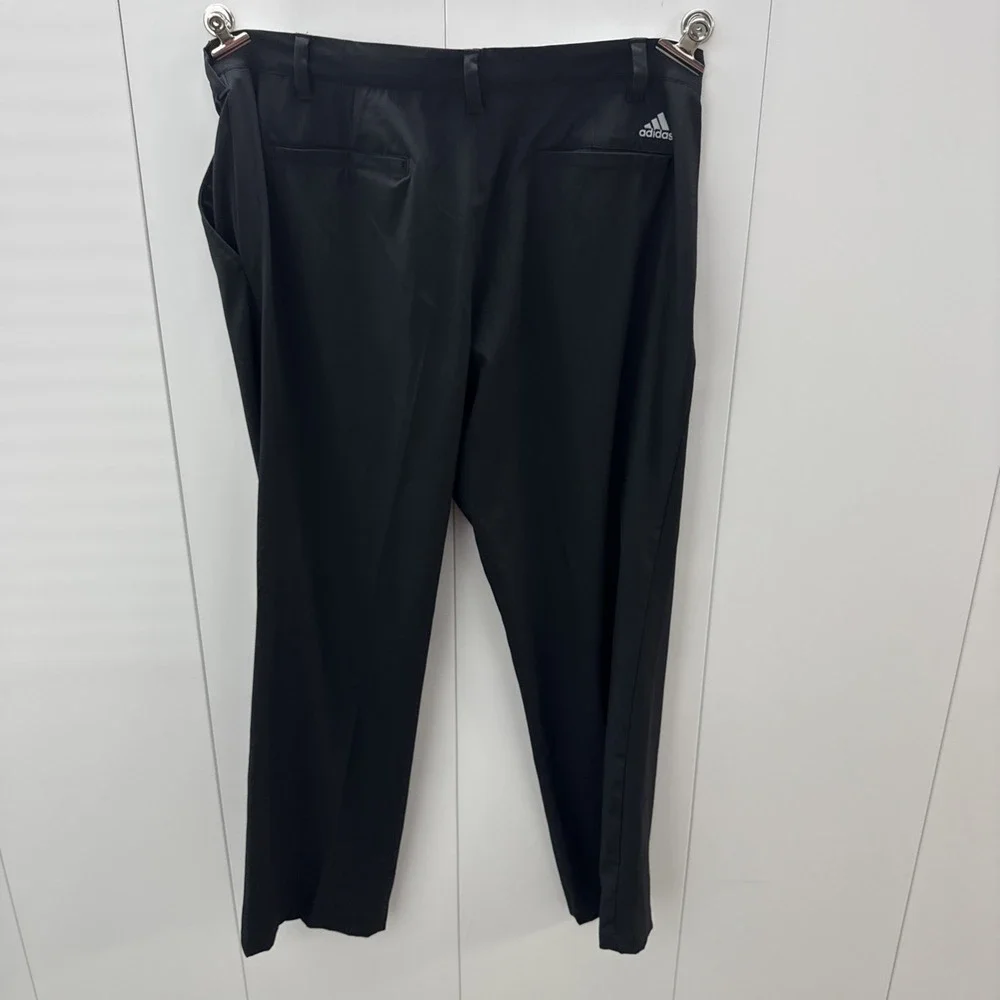 Adidas Men's Black Golf Pants Flat Front Gripper Waistband 38x30